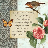 Vintage Serenity Prayer Fine Art Print