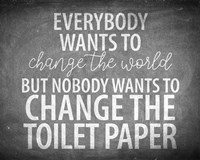 Bathroom Chalkboard 6 Fine Art Print