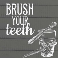 Brush Your Teeth Framed Print
