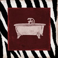 Crimson Safari Bath 3 Framed Print