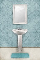 Vintage Teal Sink Fine Art Print