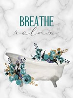 Breathe Relax Tub Framed Print