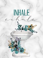 Inhale Exhale Sink Framed Print