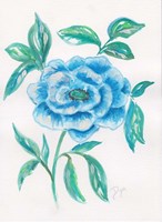 Floral Blue 1 Fine Art Print