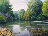 Fiume nei boschi Fine Art Print