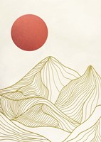 Sunset on the Mountains I Fine Art Print