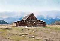 Barn In The Mountains Fine Art Print