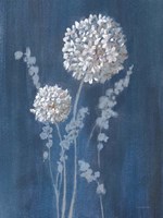 Airy Blooms I Dark Blue Fine Art Print