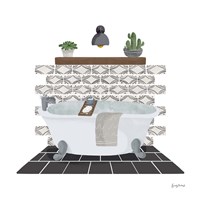 Relaxing Bathroom II Dark Fine Art Print