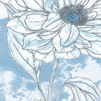 Blue Floral 1 Fine Art Print