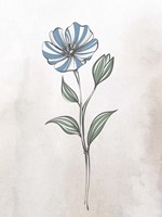 Stone Floral Blues 2 Fine Art Print