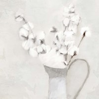 Vase Of Cotton Fine Art Print