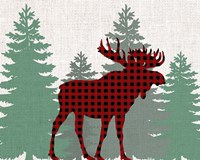 Moose Plaid Fine Art Print