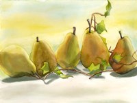 Pears In A Row 1 Fine Art Print