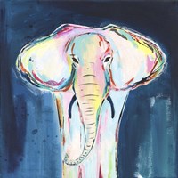 Tie Dye Elephant Framed Print