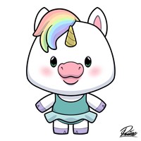 Zoe Unicorn Fine Art Print