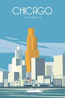 Chicago from Lake Michigan Fine Art Print