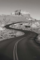 Goblin Valley State Park Rd BW Fine Art Print