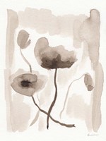 Sepia Florals II Fine Art Print