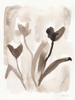 Sepia Florals I Fine Art Print