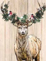 Christmas Deer Fine Art Print