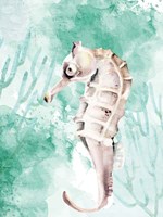 Seahorse Swimming Fine Art Print