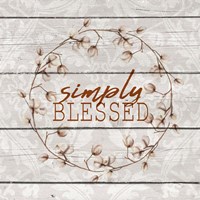 Simply Blessed Cotton Fine Art Print