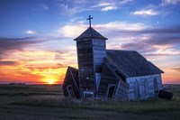 Sunset at St Johns Lutheran Church Fine Art Print