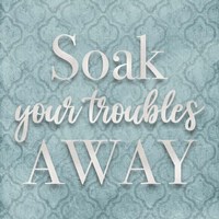 Teal Bath Vibes 2 Framed Print