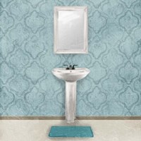 Teal Bath Vibes 3 Fine Art Print