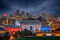 Kansas City at Night Framed Print