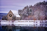 Winter at the Old Stone Church Fine Art Print