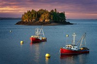 In The Harbor at Dusk Fine Art Print