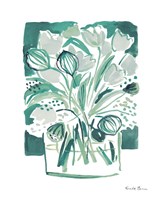 Light Green Tulips II Framed Print