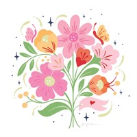 Bold Bright Bouquet I Fine Art Print