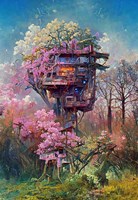 Overgrown Treehouse Fine Art Print