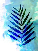 Blue Leaf Watercolor Fine Art Print