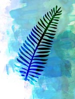 Blue Leaf Watercolor II Fine Art Print