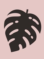 Blush Pink Monstera Leaf Fine Art Print