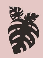 Blush Pink Monstera Leaves Fine Art Print