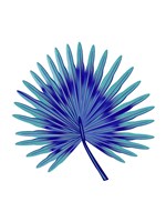 Blue Tropical Leaf Framed Print