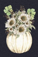 Sunflowers on Navy Fine Art Print