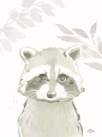 Leafy Raccoon Framed Print