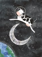 Astro Cow Jumps Over the Moon Fine Art Print