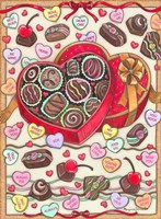 Chocolates and Candy Hearts Fine Art Print