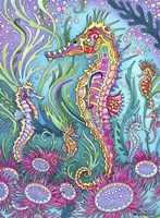 Rainbow Seahorses Fine Art Print