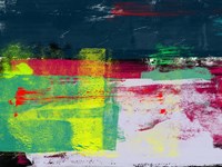 Abstract Turquoise and Yellow Fine Art Print