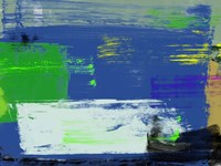 Abstract Blue and Green Fine Art Print