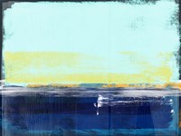 Abstract Navy Blue and Turquoise Fine Art Print