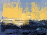 Abstract Dark Blue and Yellow Fine Art Print